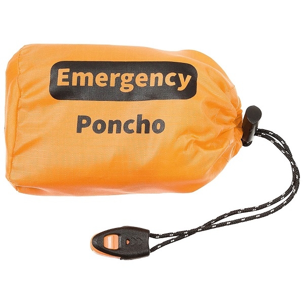 Notfall-Poncho orange einseitig alubeschichtet