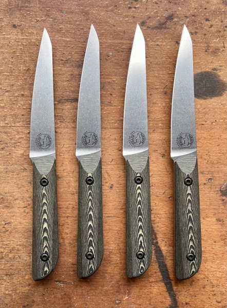 White River 4er Steak Knife Set Maple Richlite Magnacut