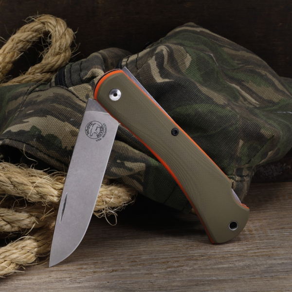 White River Mudbug Green G10, White River Mudbug Orange Liner, White River Knives Taschenmesser, Sodbuster Klappmesser G10, CPM-154 Backlock, White River Deutschland, Com2you-biwak, EDC Taschenmesser G10