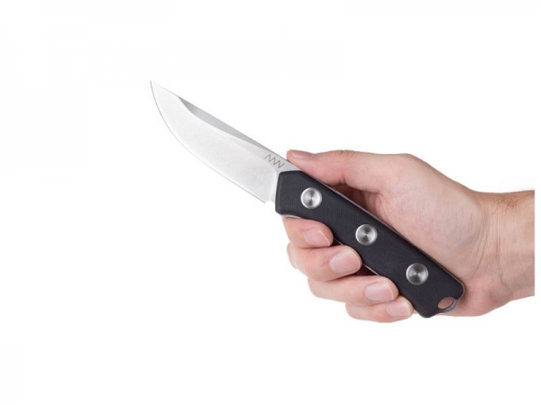 acta non verba knives p200 mk ll black stonewash glatte klinge leder jagdmesser
