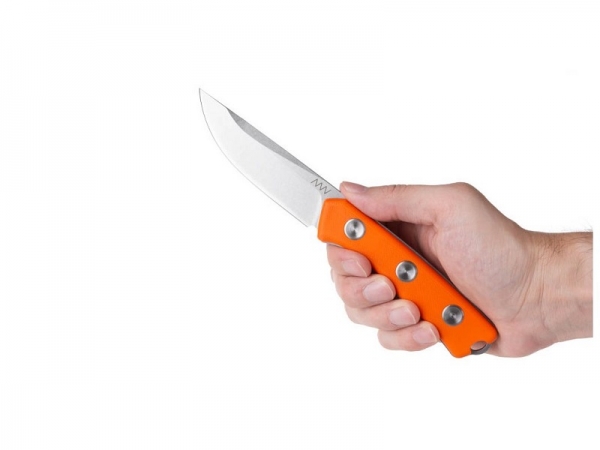 acta non verba knives p200 mk ll orange stonewash glatte klinge leder