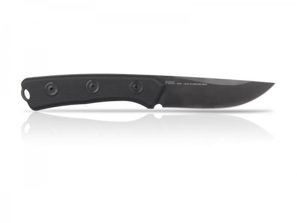 acta non verba knives p200 mk ll all black stonewash glatte klinge leder