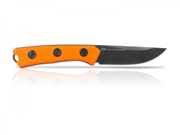 anv knives p200 mk ll black orange stonewash glatte klinge kydex outdoormesser