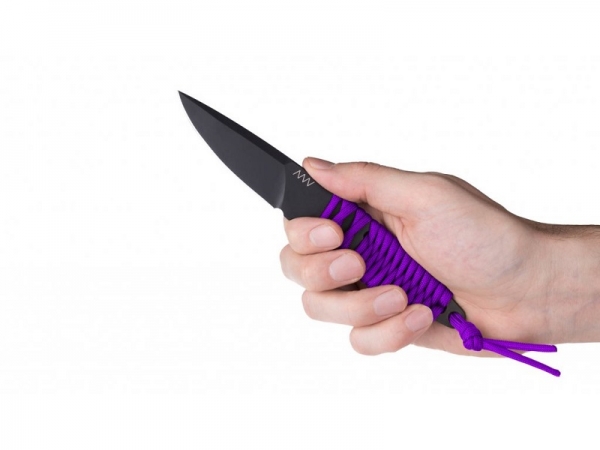 ANV Knives - ACTA NON VERBA - P100 Purple Kydex DLC Black N690