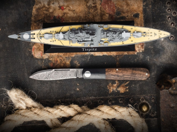 Böker Barlow Prime Tirpitz-Damast slip joint messer