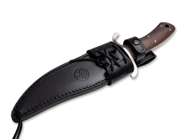 Böker Bowie, N690 Stahl, Eichenholz Messer, Jagdmesser, Fahrtenmesser, Bowie Knife Solingen, Outdoor Messer groß.