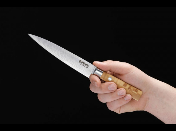 Böker Damast Olive Allzweckmesser