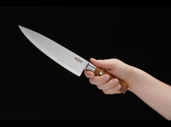 Böker Damast Olive Kochmesser Groß