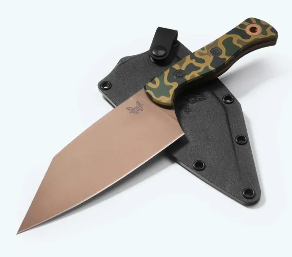 Benchmade 4010FE-2601, Benchmade Station Knife Limited, Benchmade Camo Messer, Premium Kochmesser Outdoor, Benchmade Küchenmesser, 4010FE-2601 Camo, limitiertes Outdoormesser