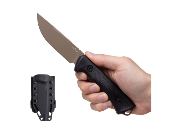 ANV Knives P200 Plain Edge Kydex Black Coyote Sleipner