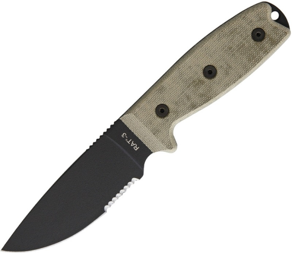 Ontario Gürtelmesser RAT-3 - Teilverzahnt