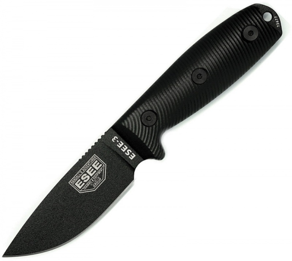 ESEE Knives Model 3 Survivalmesser All Black G10