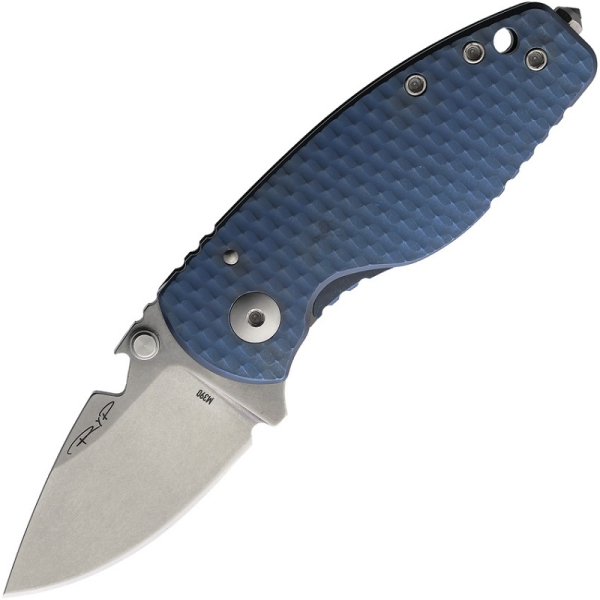 DPx Gear HEST Framelock 3D Blue titanmesser mit glasbrecher