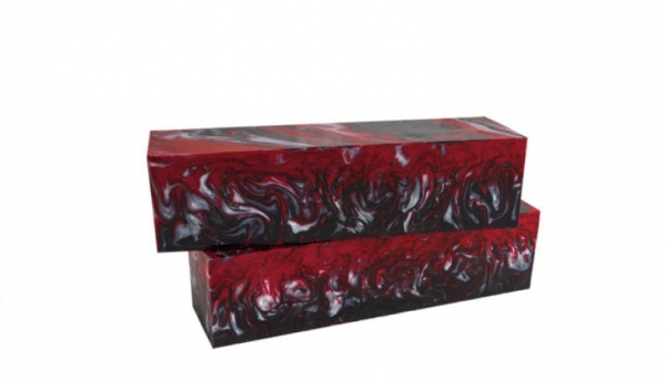 Acrylester Inlace Red Damascus large block