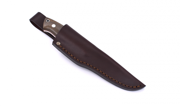 EnZo Trapper 95 N690Co/F Knife/ Green Canvas Micarta