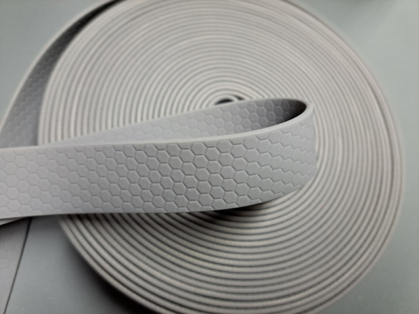 PVC Band Hex Beschichtet Gurtband für Loops Grau 25 mm