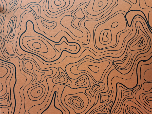 Kydex Liquid Metal TOPO Map Copper Infused 2mm 15x30