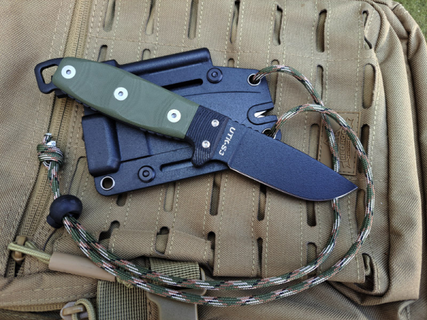 UTICA Knives SURVIVAL S3 Green Kydexscheide Feuerstahl