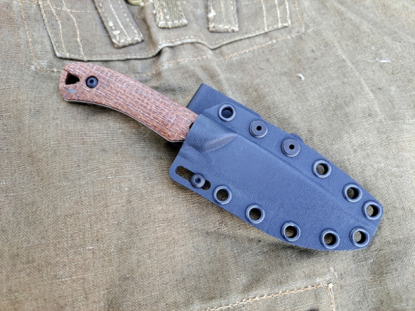 White River Knives  Axiom Natural Burlap Micarta Magnacut