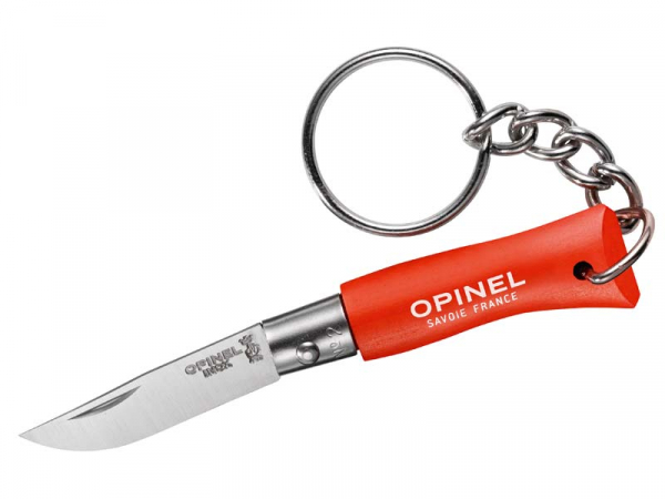 Opinel Taschenmesser COLORAMA No 02 orange rostfrei mit Schlüssel-Anhänger
