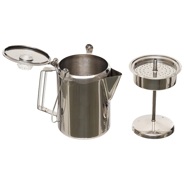 Kaffeekanne mit Perkolator Edelstahl outdoor kaffee kochset