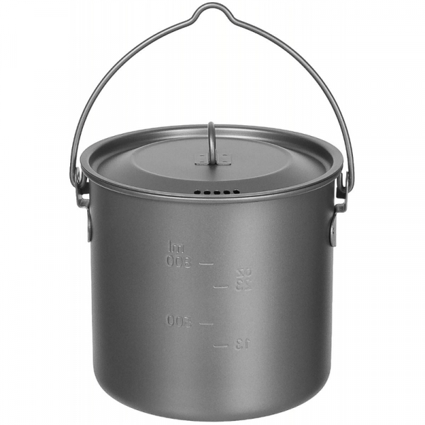 Fox Outdoor Titan Topf mit Deckel Klappgriffe ca. 1,1 L