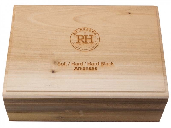 RH PREYDA Deluxe Set Soft Hard Black Hard Arkansas Körnung 400-3000