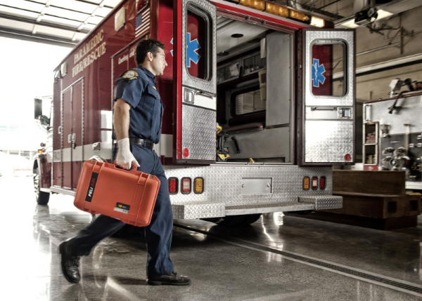 Peli Case 1485 Air leer orange schutzkoffer bruchsicher
