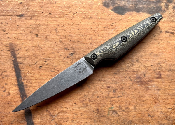 White River Knives S & S Paring Maple & Black Richlite Magnacut