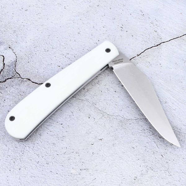 White River Knives Trailhead Trapper White G10