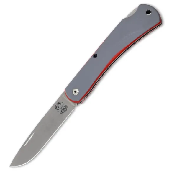 White River Mudbug Gray G10, White River Mudbug Red Liner, White River Knives Taschenmesser, Sodbuster Klappmesser G10, CPM-154 Backlock, White River Deutschland, Com2you-biwak, EDC Taschenmesser grau