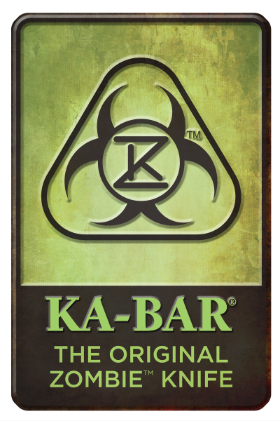 Ka-Bar Blechschild "The Original Zombie Knife"