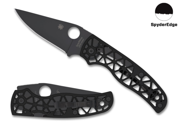 Spyderco C266BKALBKS Edgerati Black S30V Serrated