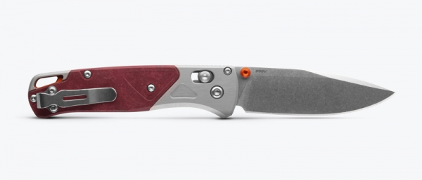 Benchmade 535-09 Bugout, S90V Gray Red Richlite