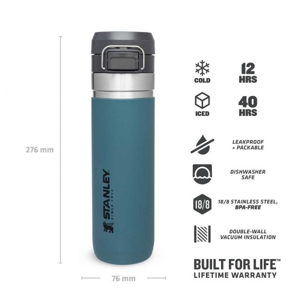 Stanley Quick Flip Water Bottle 0.7l blau