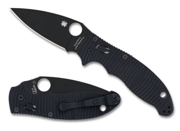 Spyderco C101GMCBKP2 Manix 2 Salt Black Magnacut