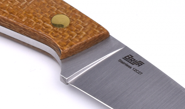 Brisa EnZo Cordknife Bobtail 80 knife Multicarry Mustard Micarta
