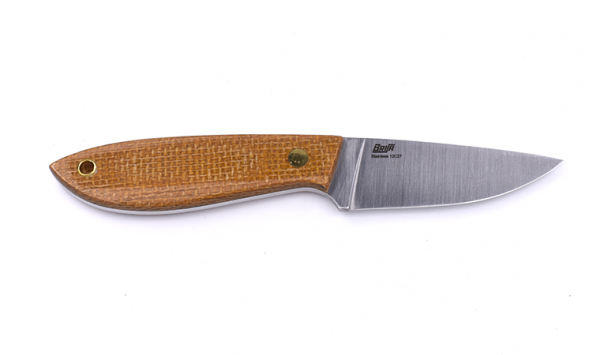 Brisa EnZo Cordknife Bobtail 80 knife Multicarry Mustard Micarta