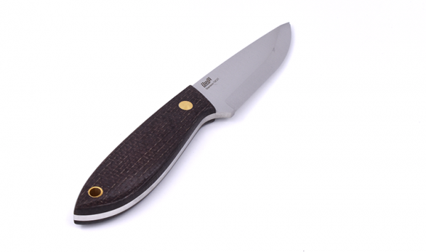 Brisa EnZo Cordknife Bobtail 80 knife Multicarry Bison Micarta Scandi