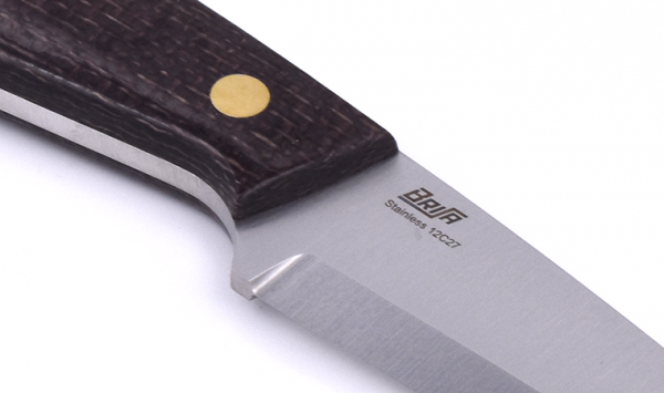 Brisa EnZo Bobtail 80 knife Multicarry Bison Micarta Scandi