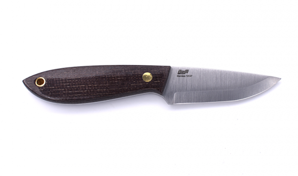 Brisa EnZo Bobtail 80 knife Multicarry Bison Micarta Scandi