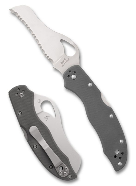 Spyderco BY24GSGY Gooney Grey G10 Serrated