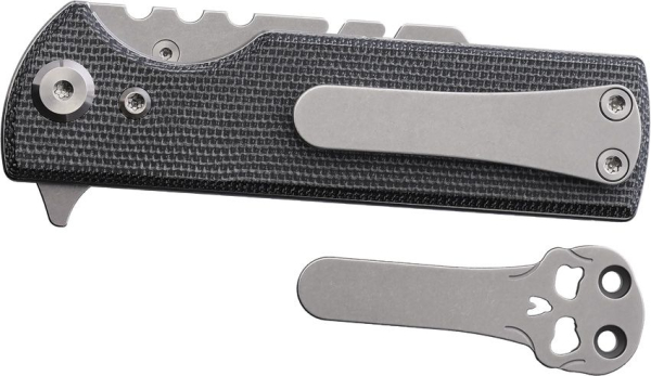 Chaves Knives C.H.U.B. Flipper Linerlock SW Micarta Blk