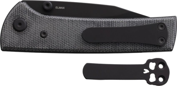 Chaves Scapegoat Street, Elmax Stahl Messer, Chaves Knives Deutschland, Black Micarta Messer, PVD Klinge schwarz, Ramon Chaves EDC, Skull Clip Messer, Linerlock