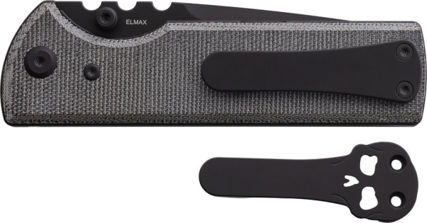 Chaves NTAK Tanto, Elmax Stahl Messer, Chaves Knives Deutschland, Black Micarta Messer, Tanto Klappmesser, PVD Klinge, Ramon Chaves EDC, Skull Clip Messer