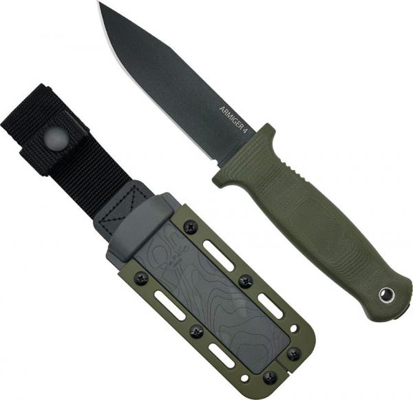 Demko Knives Armiger 4 Fixed Blade Clip Oliv