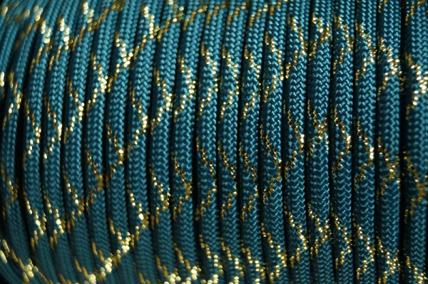 Paracord 550 Metallic Glitter Teal Gold Tracer X Type III