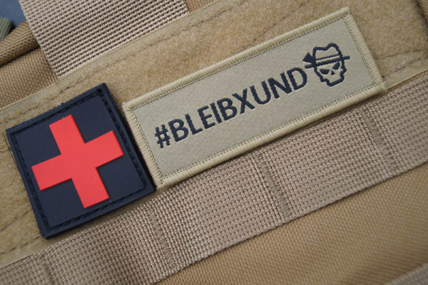 Oberland Arms Patch Bleibxund coyote