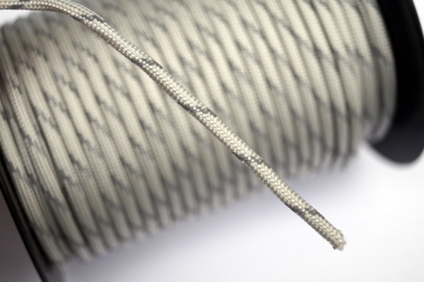 Paracord 550 Silber grau reflektierend Typ lll