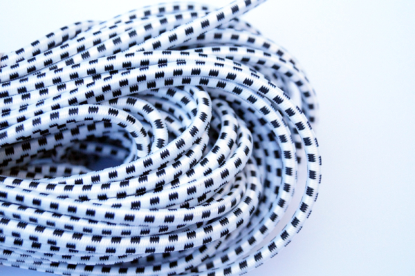 Flexcord Dalmatiër weiß schwarz 4 mm 